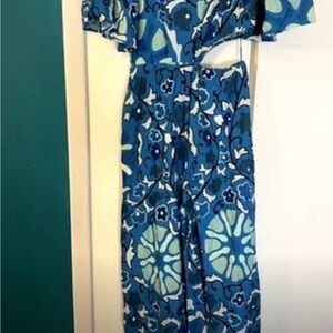 RHODE Blue Floral Jumpsuit